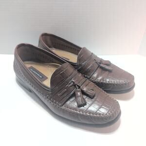 Florsheim Pisa Moc Toe Men's Slip On Loafer Brown Leather Size 10D